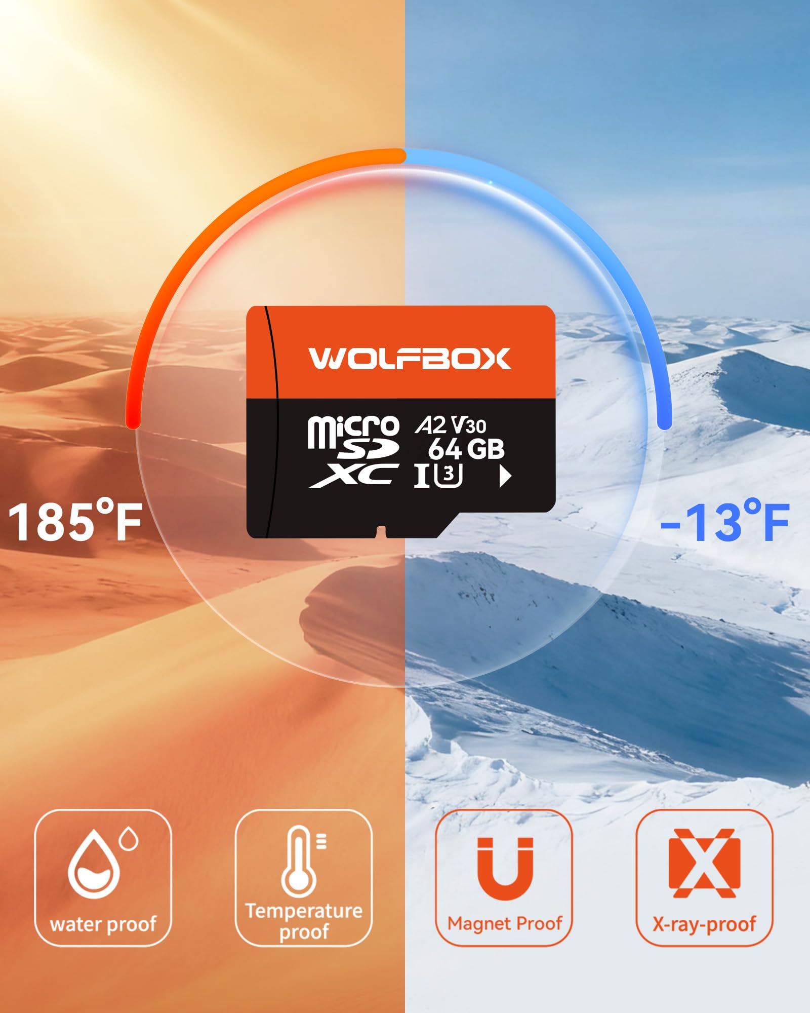 Amazon.com: WOLFBOX 64GB MicroSD Card with SD Adapter, Up to 100MB